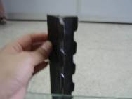 Black painted Y fencing post